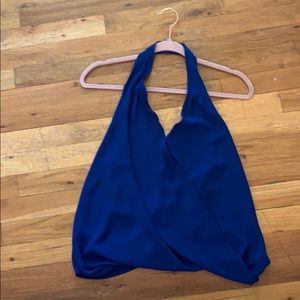 aqua halter top